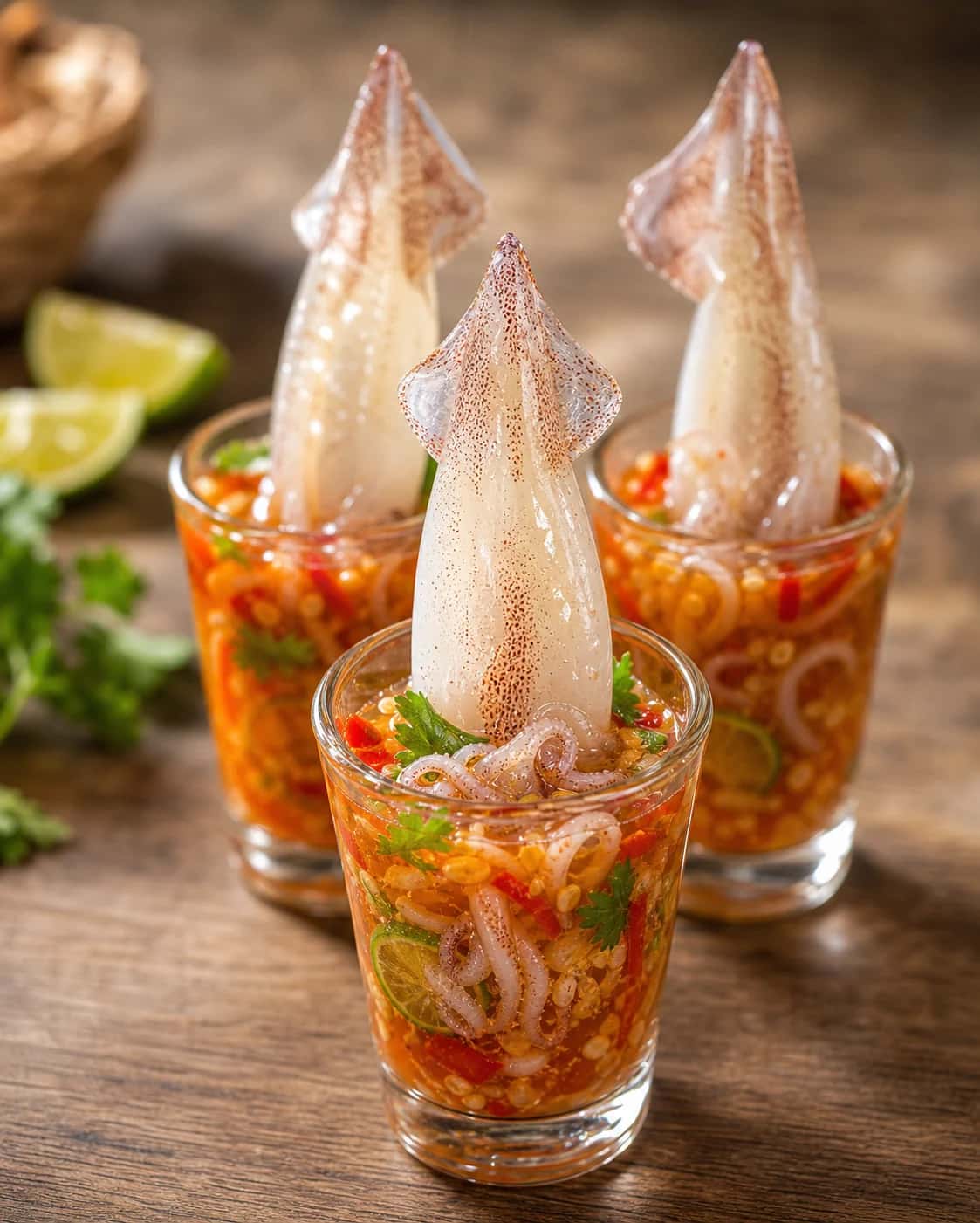 Mực Nhảy Thiên Cầm Sốt Thái