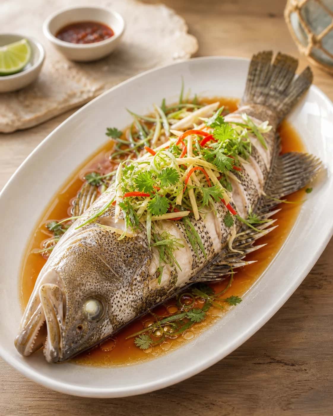 Cá Mú Hấp Xì Dầu